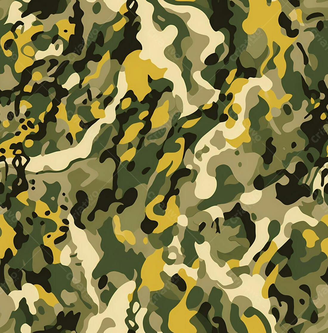Textura camuflagem militar verde e amarela para fundo