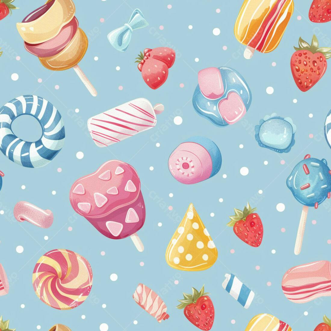 Textura Doces Coloridos para Fundo