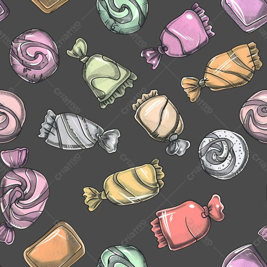 Textura Doces Coloridos para Fundo