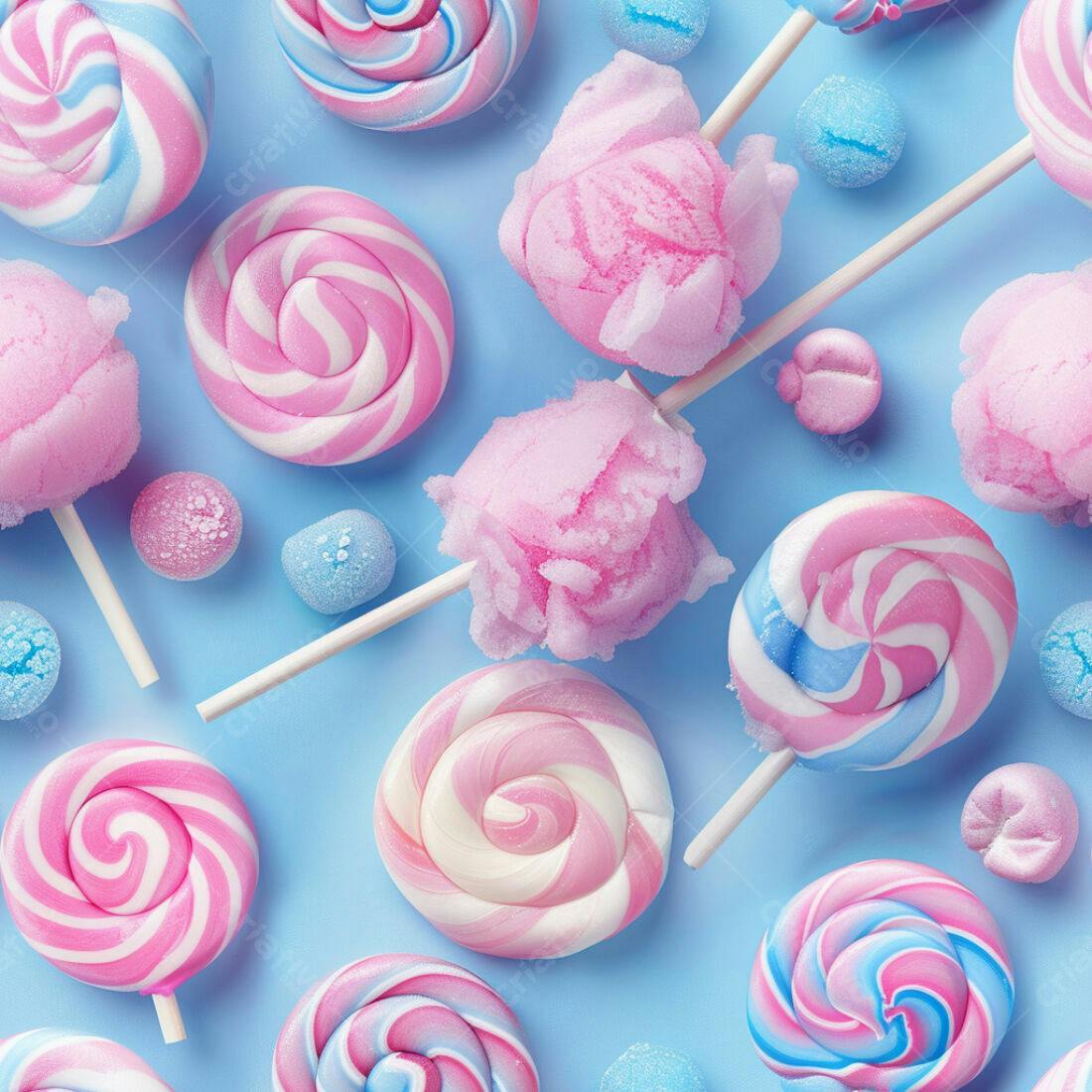 Textura Doces Rosa e Azul para Fundo