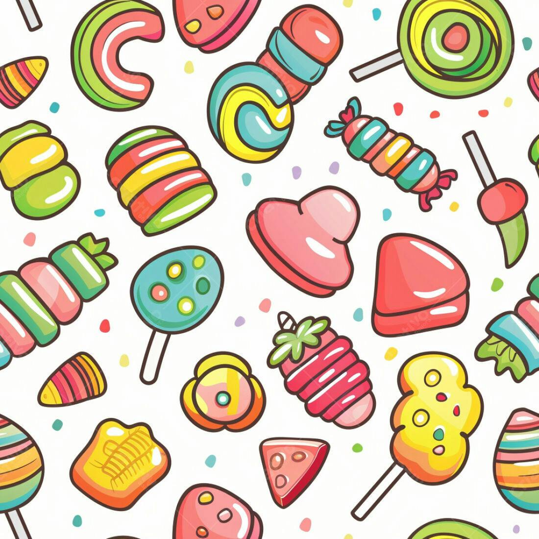 Textura Doces Coloridos para Fundo