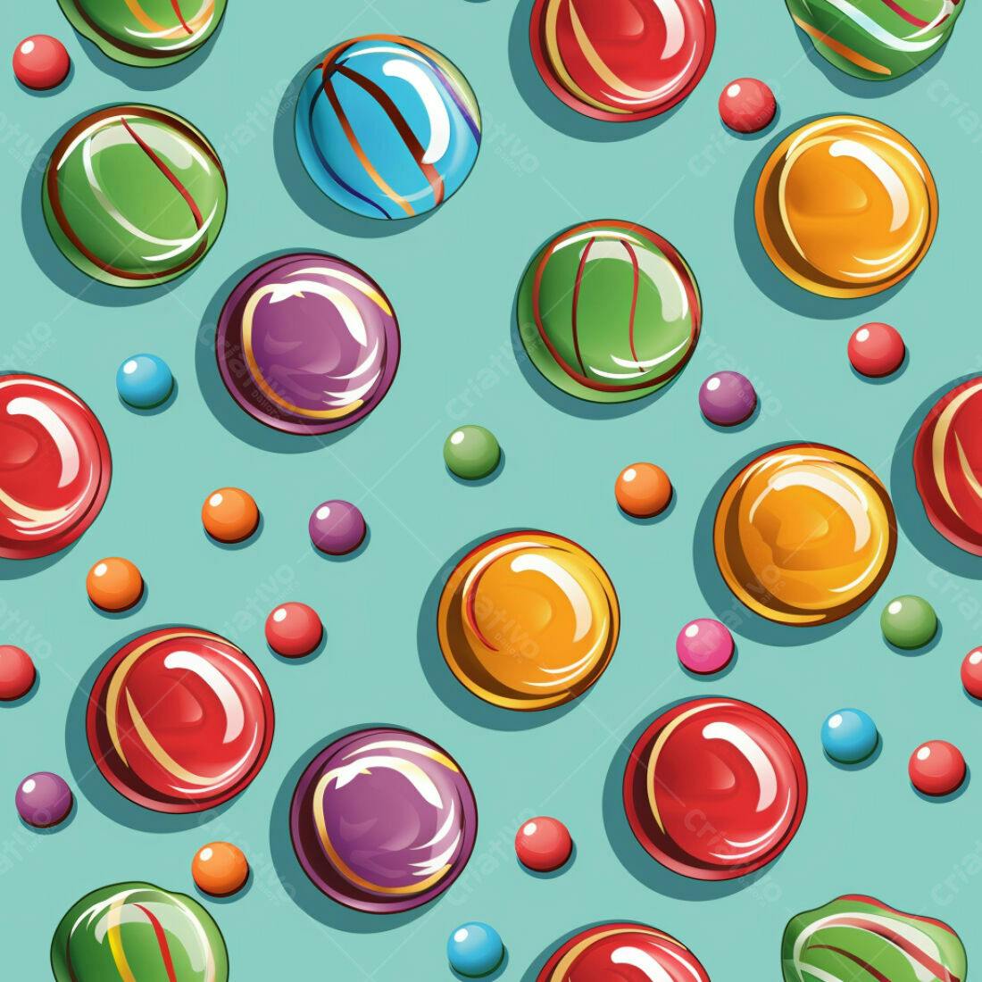 Textura Doces Coloridos para Fundo de Jogo