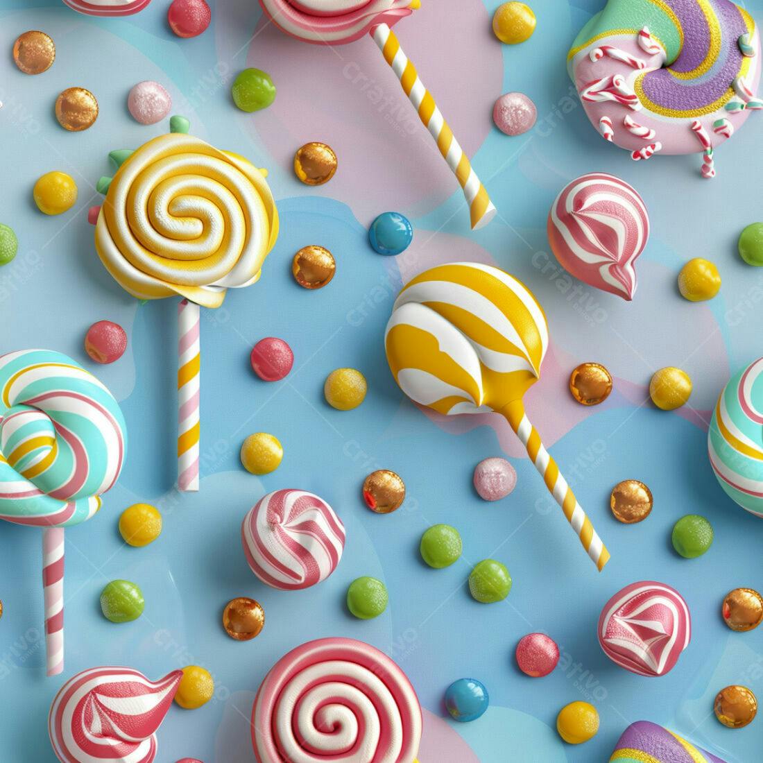 Textura Doces Coloridos para Fundo