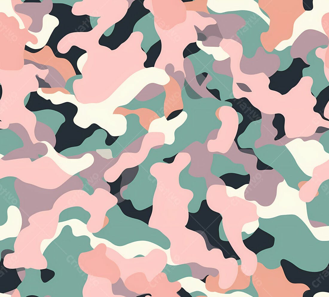 Textura camuflagem rosa e verde para fundo