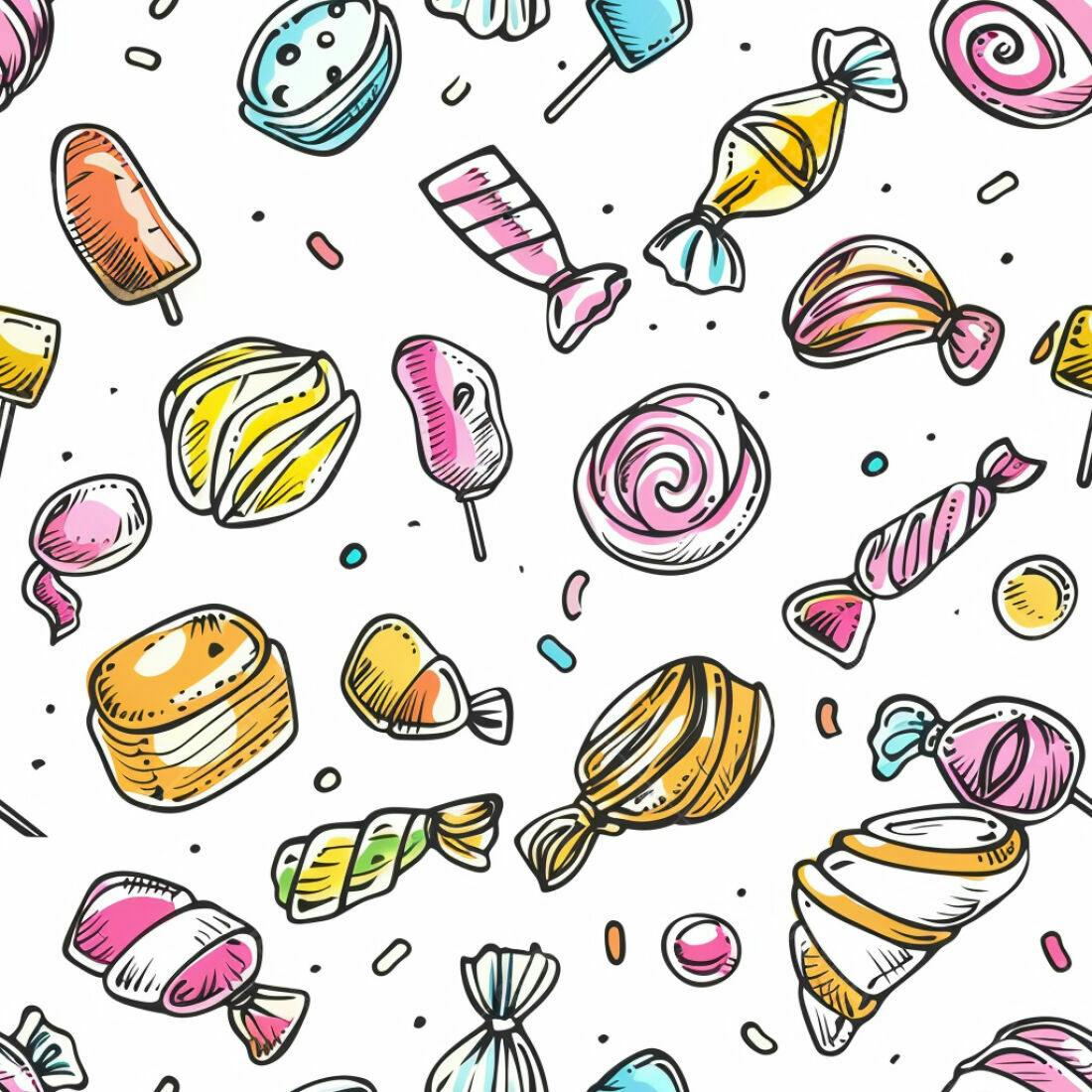 Textura Doces Coloridos para Fundo