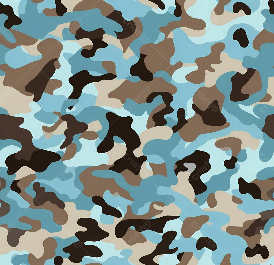 Textura camuflagem azul e marrom para fundo