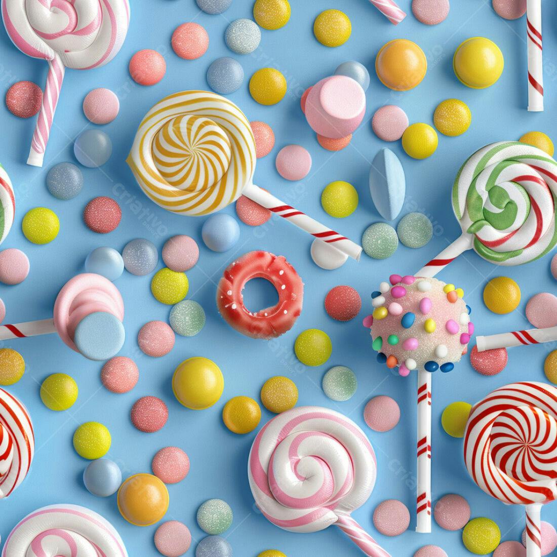 Textura Doces Coloridos para Fundo