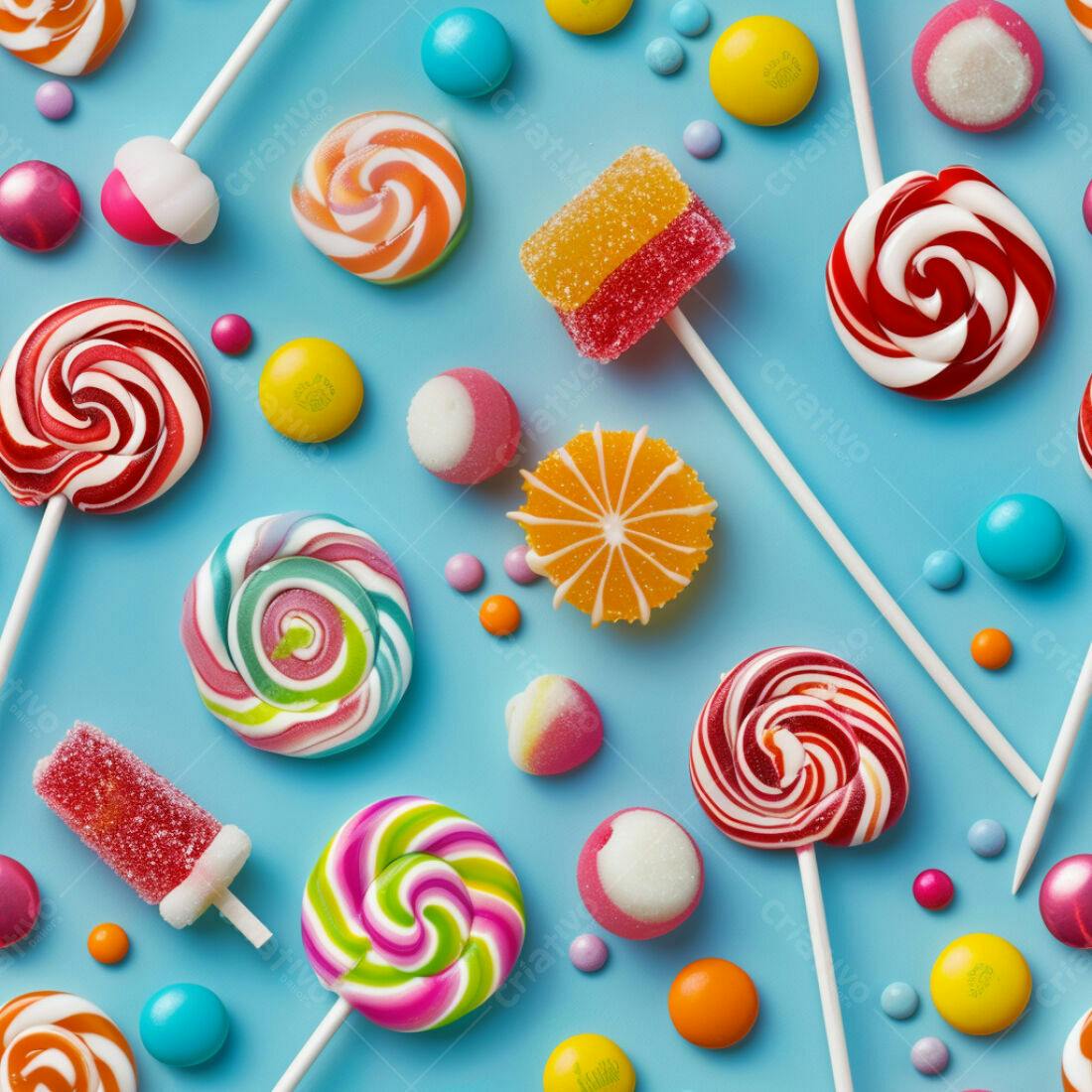 Textura Doces Coloridos para Fundo