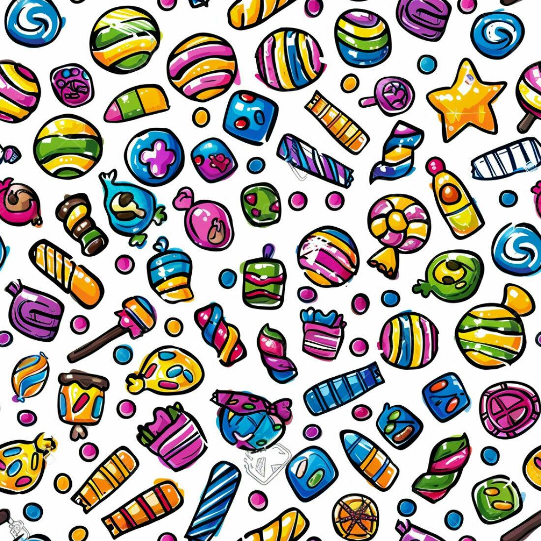 Textura Doces Coloridos para Fundo
