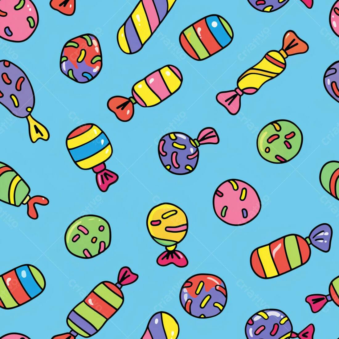 Textura Doces Coloridos para Fundo