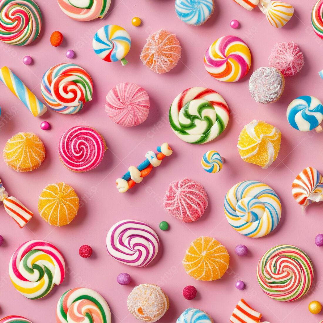 Textura Doces Coloridos para Fundo