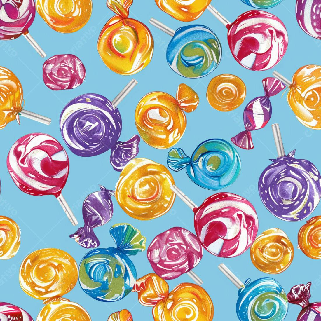 Textura Doces Coloridos para Fundo