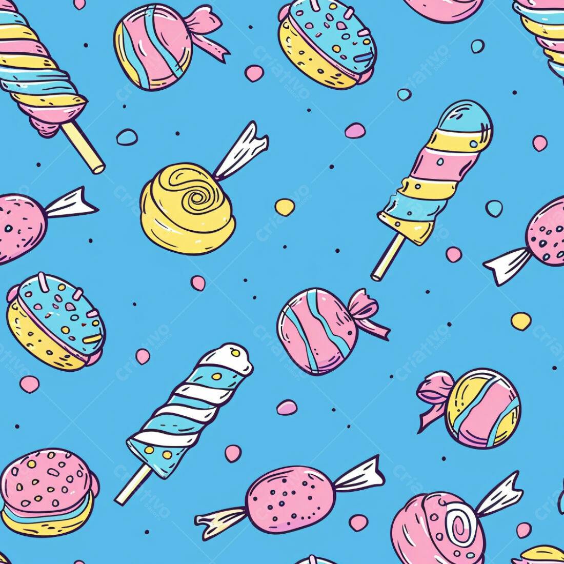 Textura Doces Coloridos para Fundo