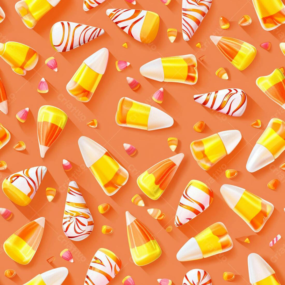 Textura Doces Halloween Padrão para Fundo