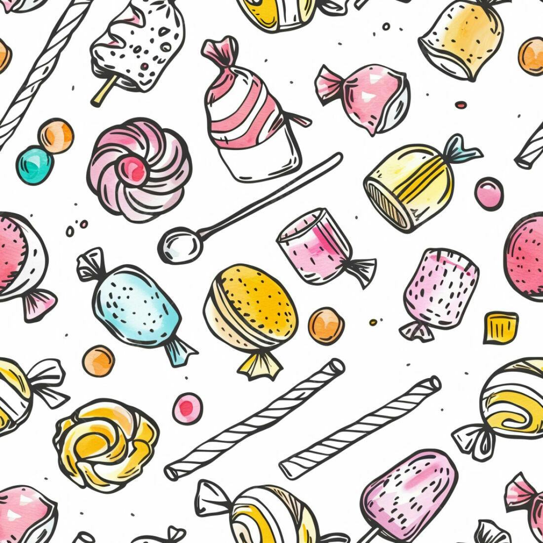 Textura Doces Coloridos para Fundo