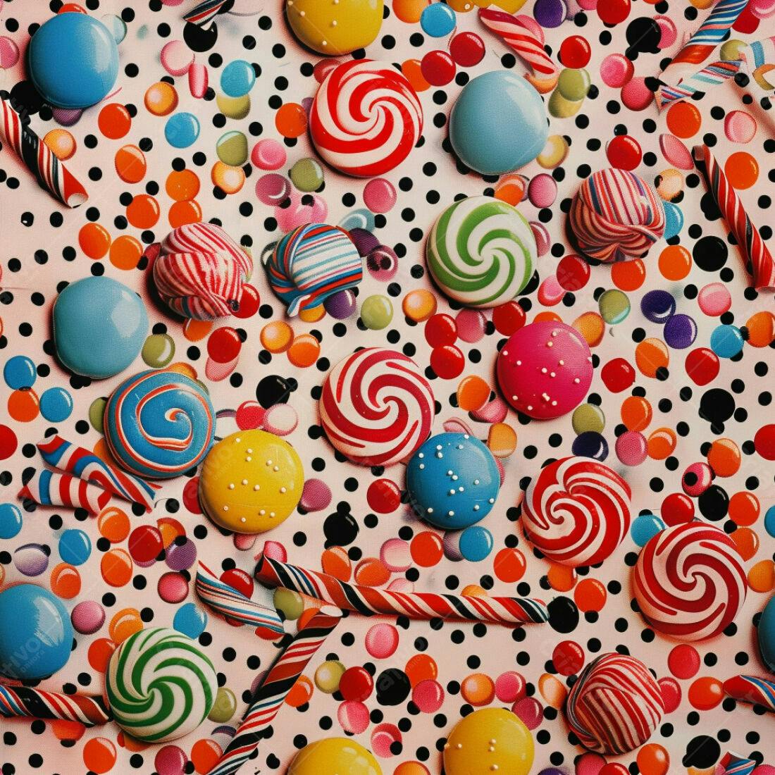 Textura Doces Coloridos para Fundo
