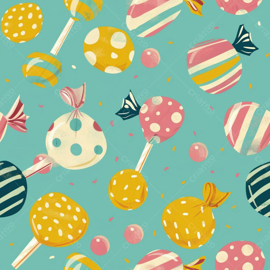Textura Doces Coloridos para Fundo
