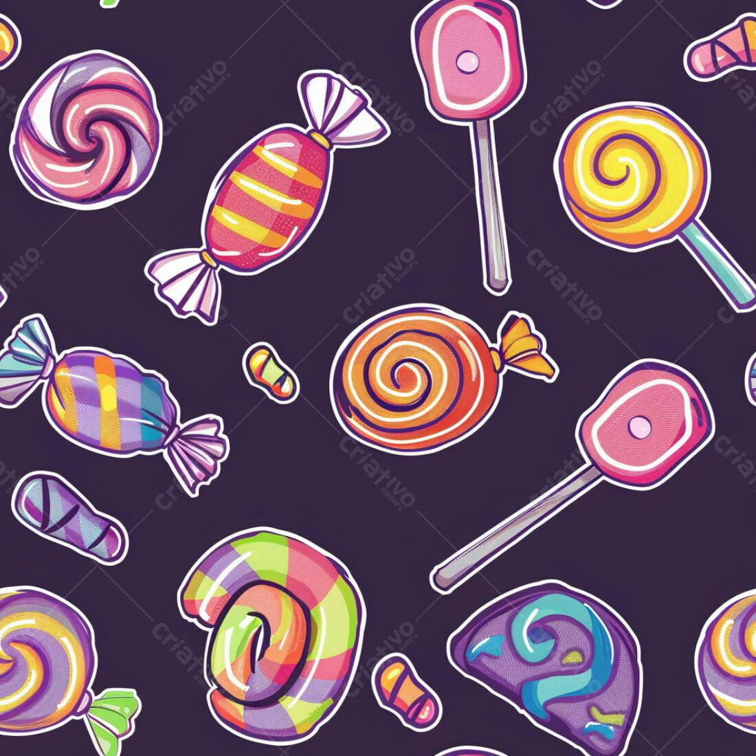 Textura Doces Coloridos para Fundo