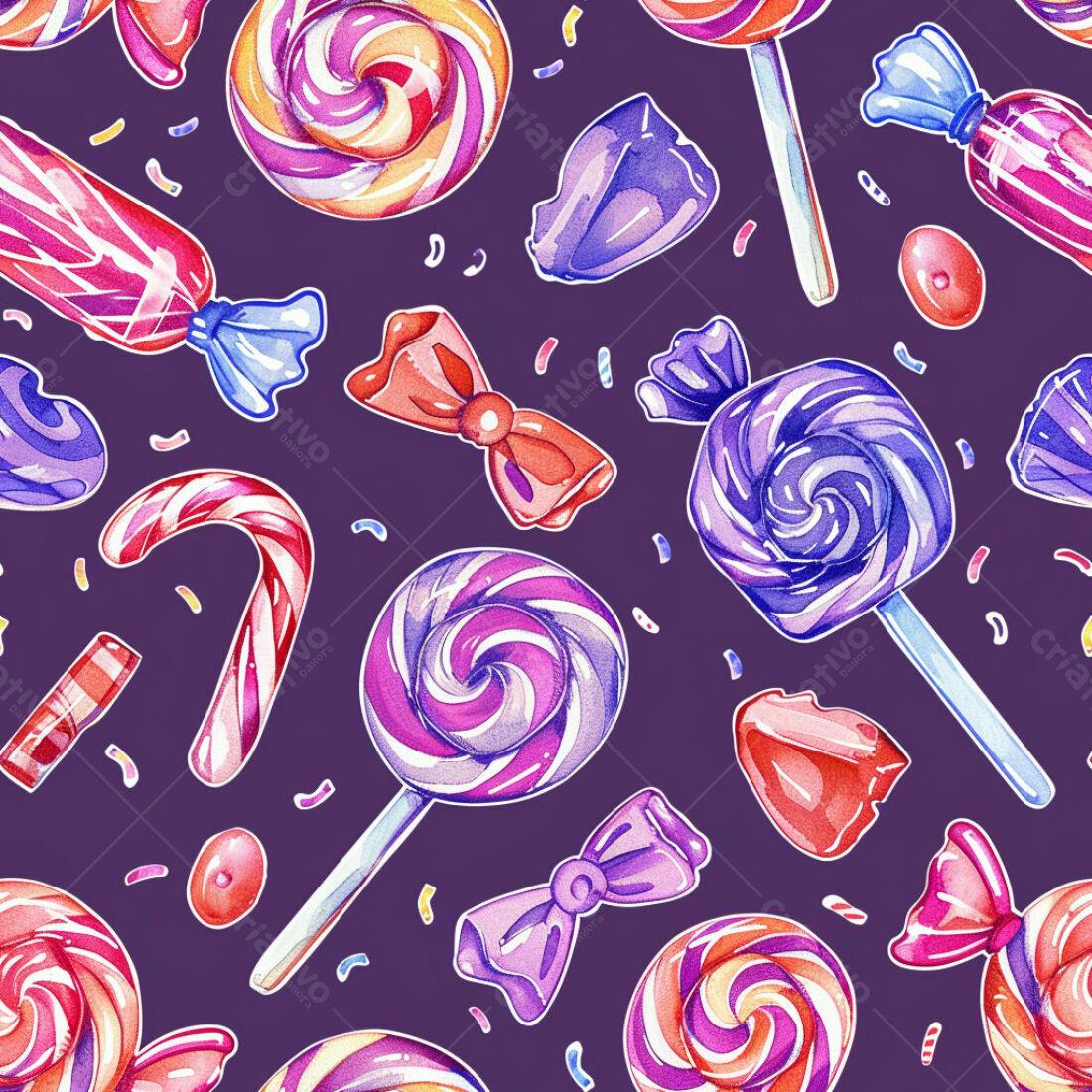 Textura Doces Coloridos para Fundo