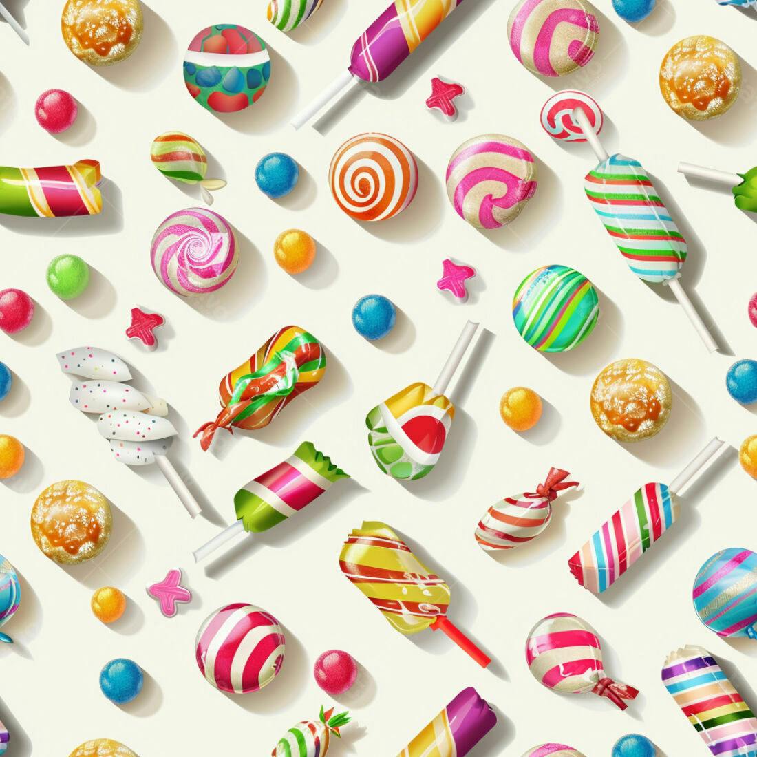 Textura Doces Coloridos para Fundo de Jogo