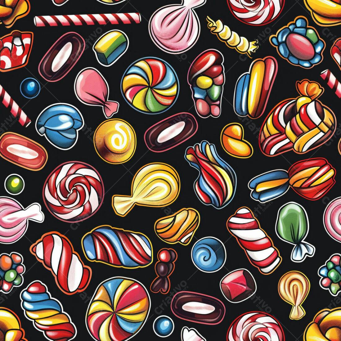 Textura Doces Coloridos para Fundo