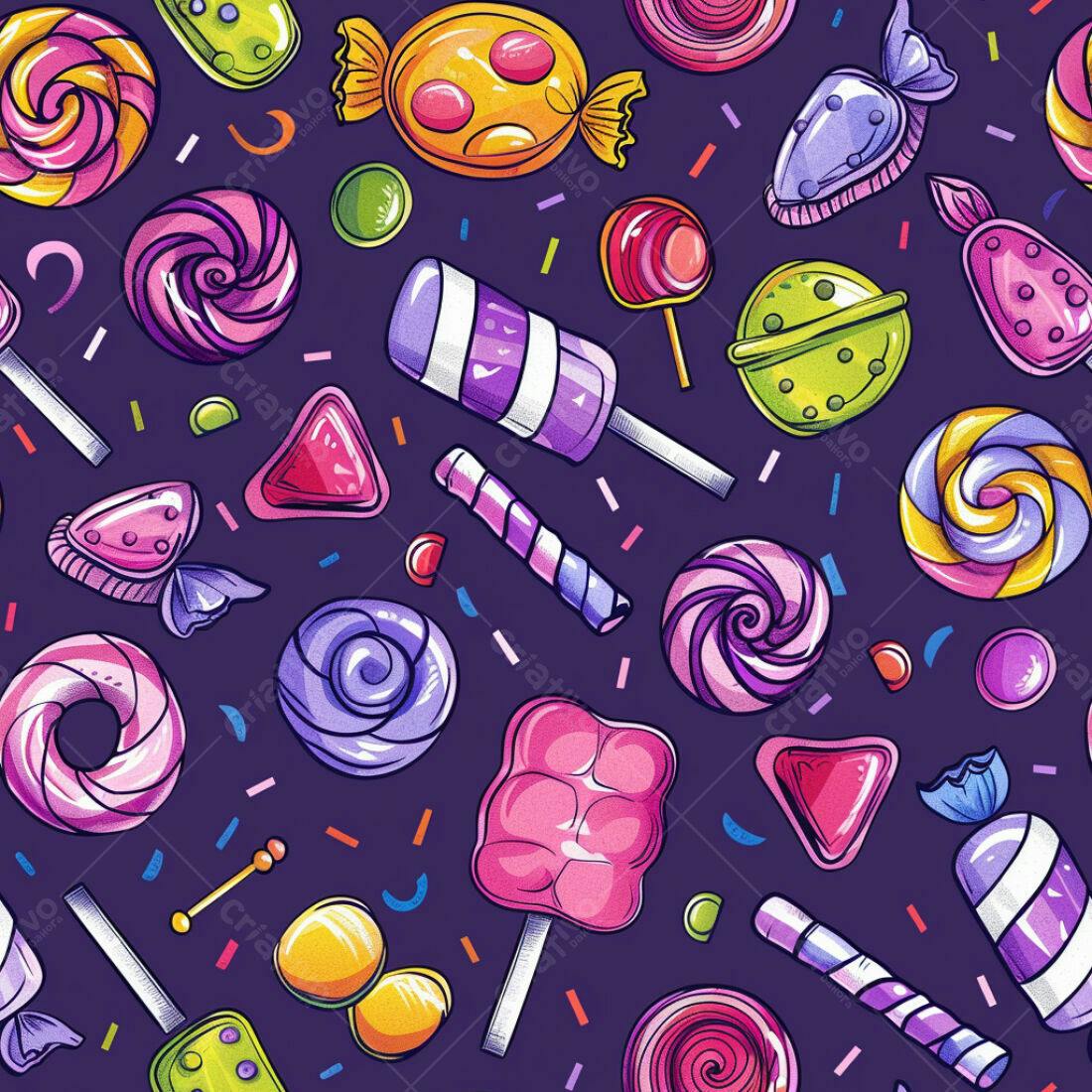 Textura Doces Coloridos para Fundo