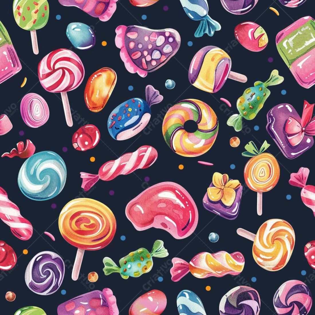 Textura Doces Coloridos para Fundo
