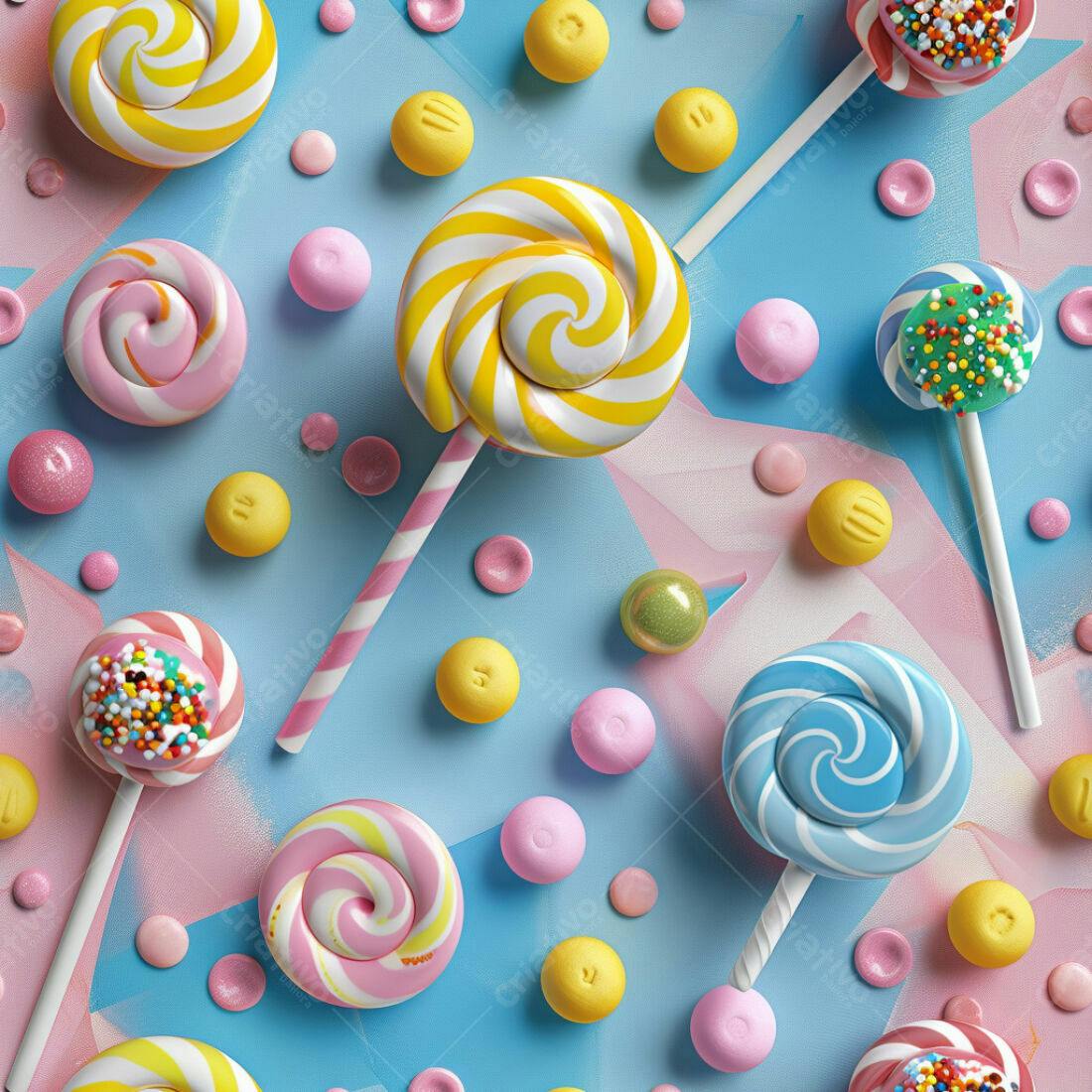 Textura Doces Coloridos para Fundo