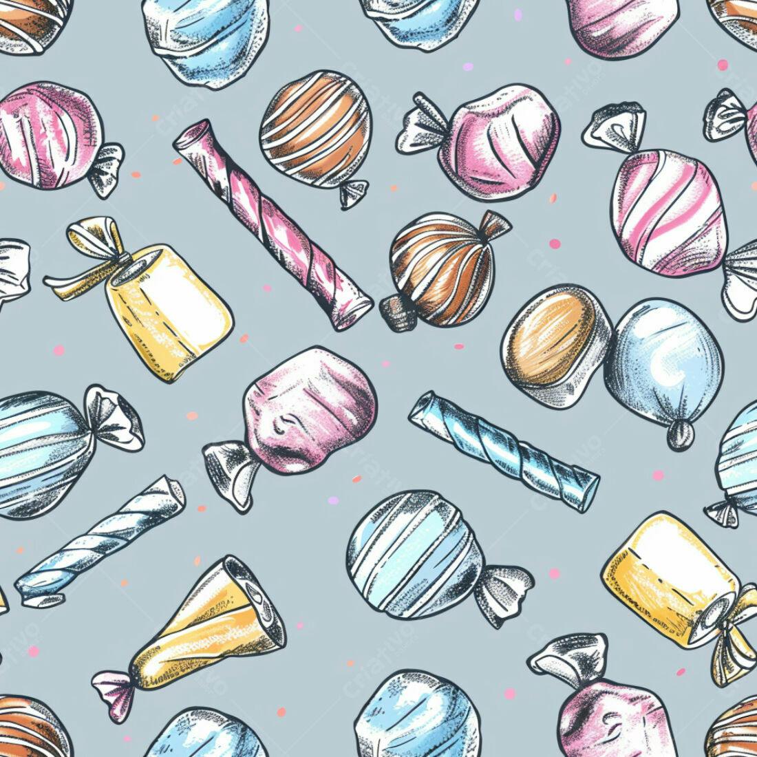 Textura Doces Coloridos para Fundo