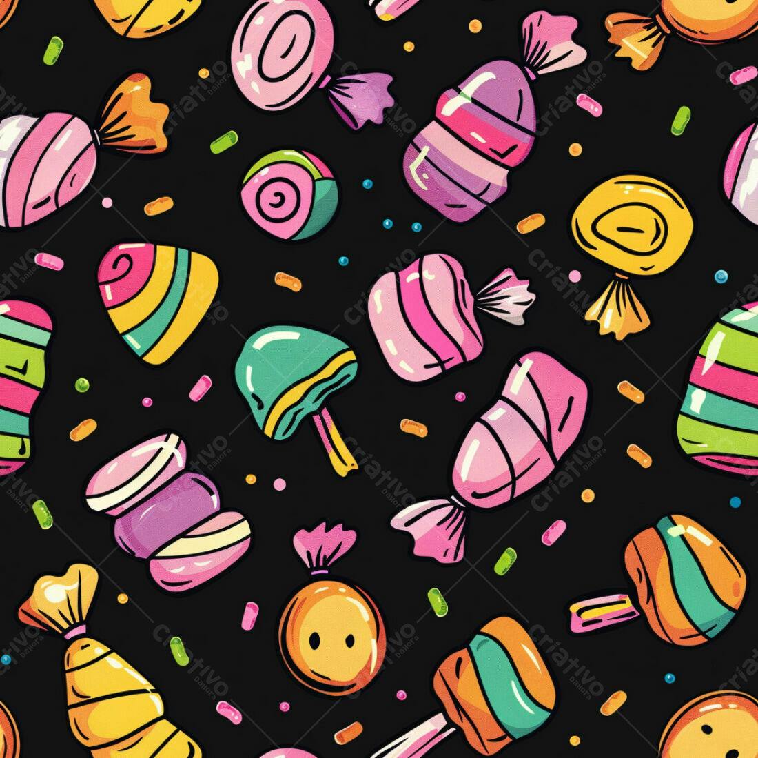 Textura Doces Coloridos para Fundo
