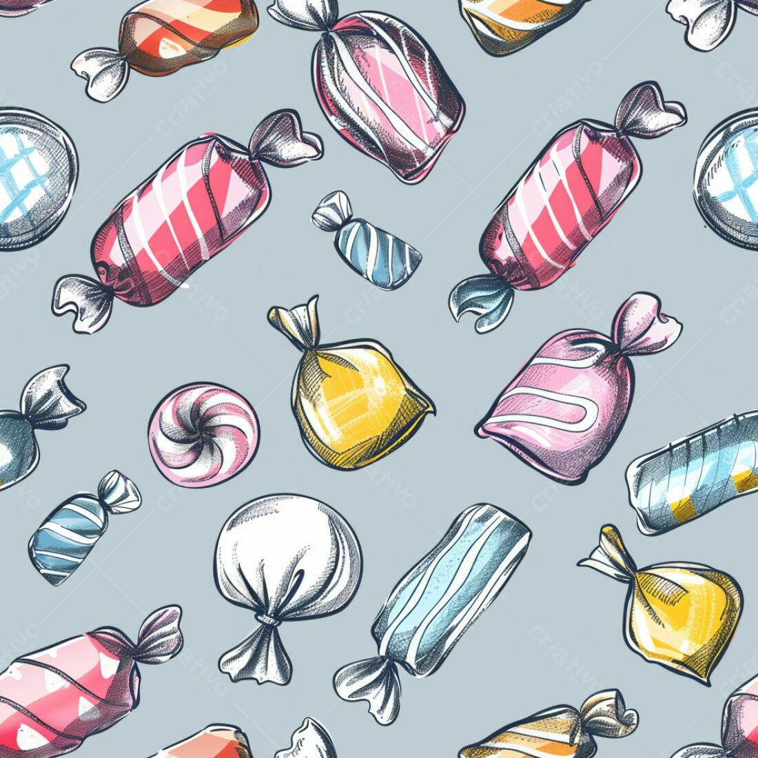 Textura Doces Coloridos para Fundo