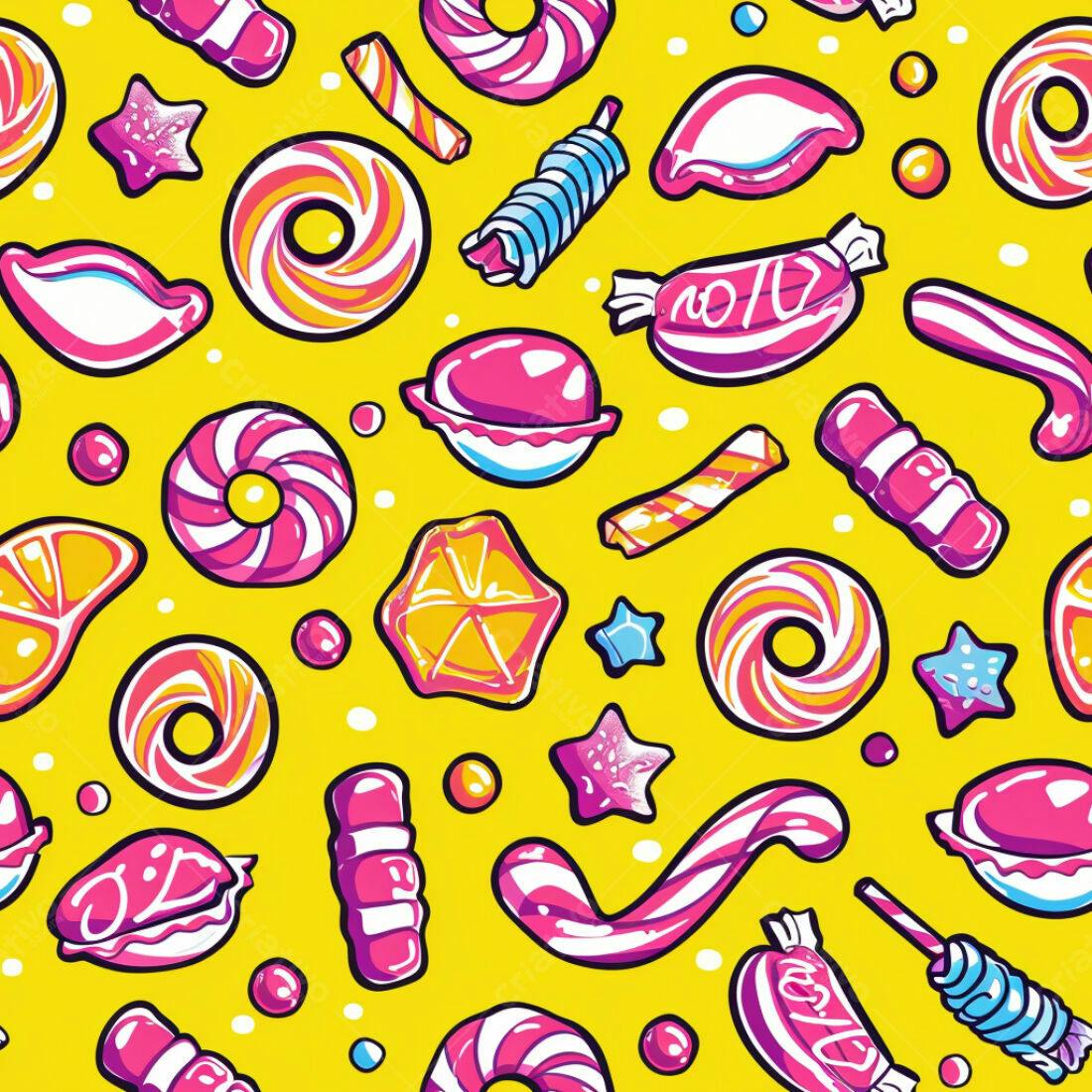 Textura Doces Coloridos para Fundo