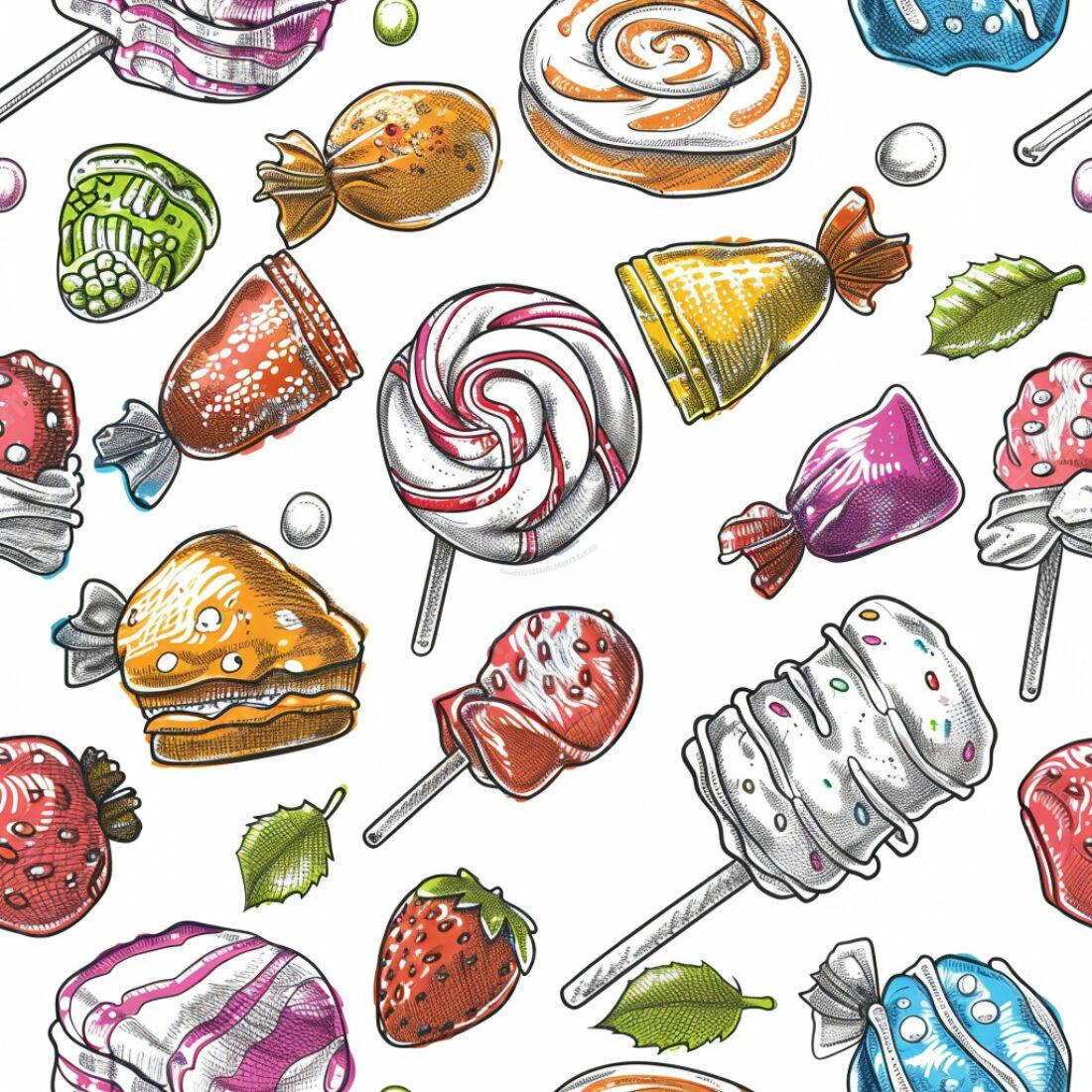 Textura Doces Coloridos para Fundo