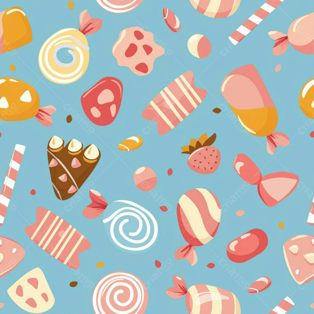 Textura Doces Coloridos para Fundo