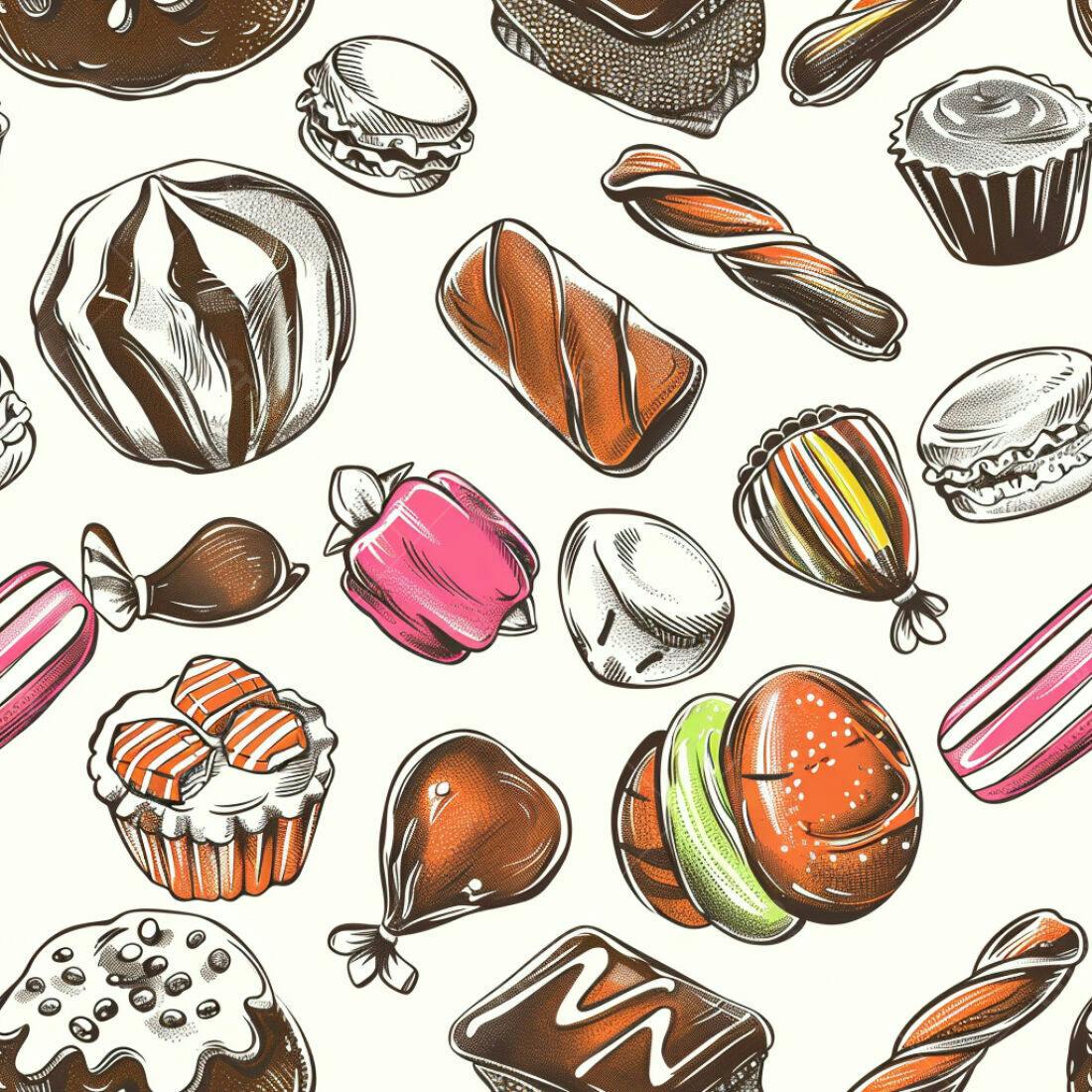 Textura Doces Coloridos para Fundo