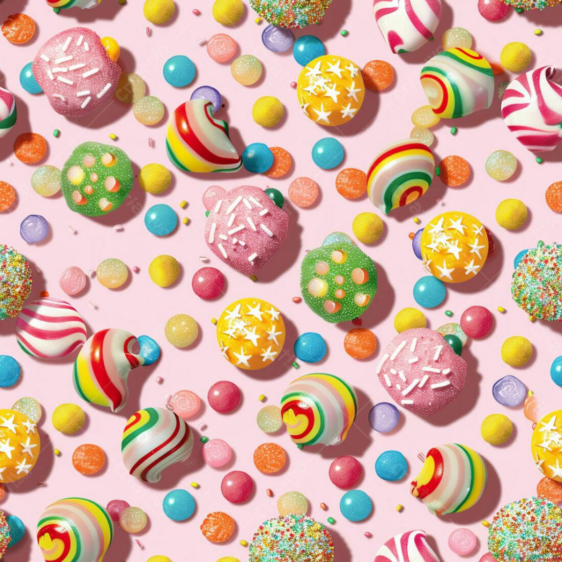 Textura Doces Coloridos para Fundo