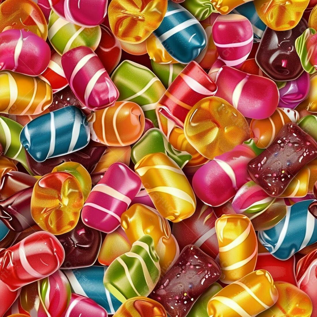 Textura Doces Coloridos para Fundo