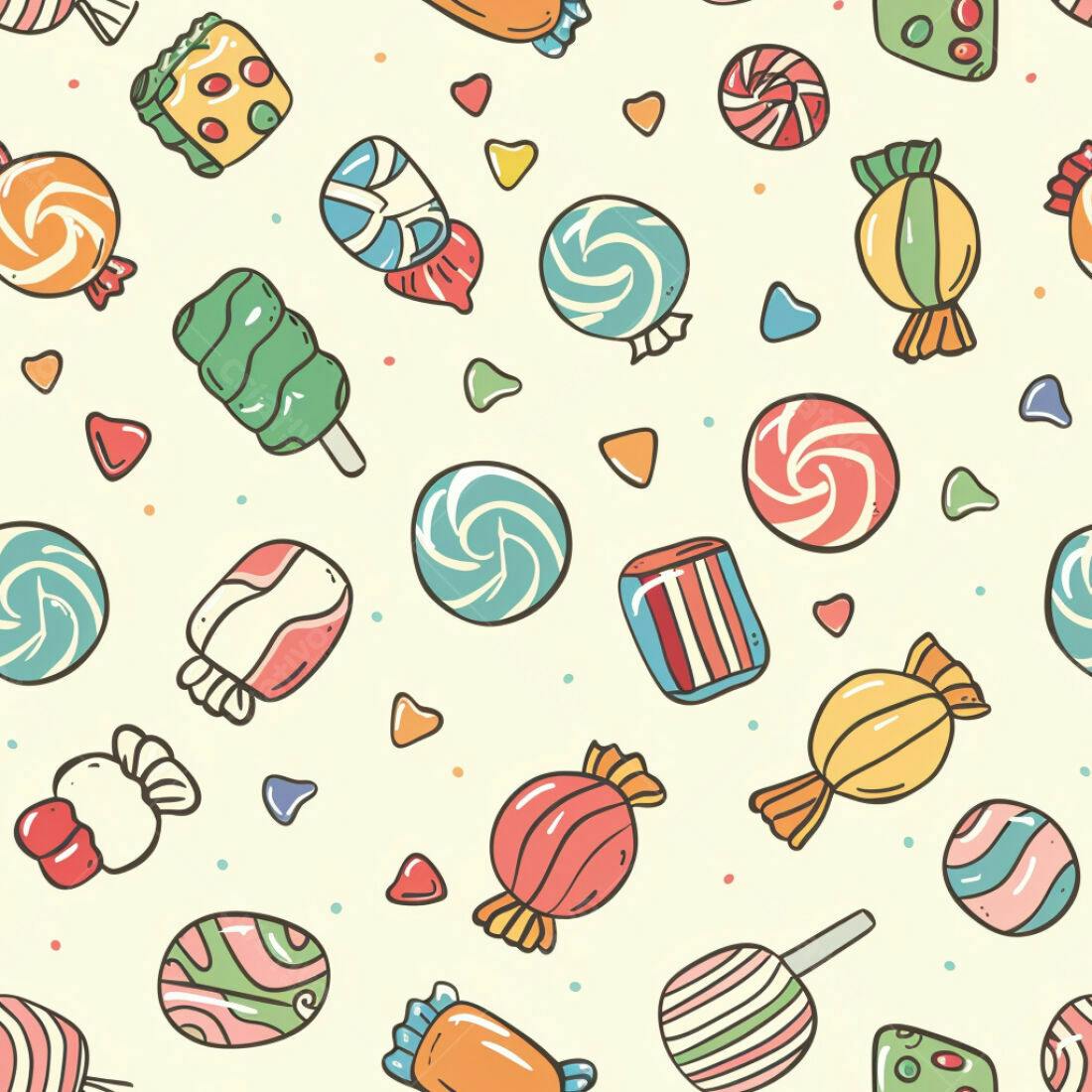 Textura Doces Coloridos para Fundo