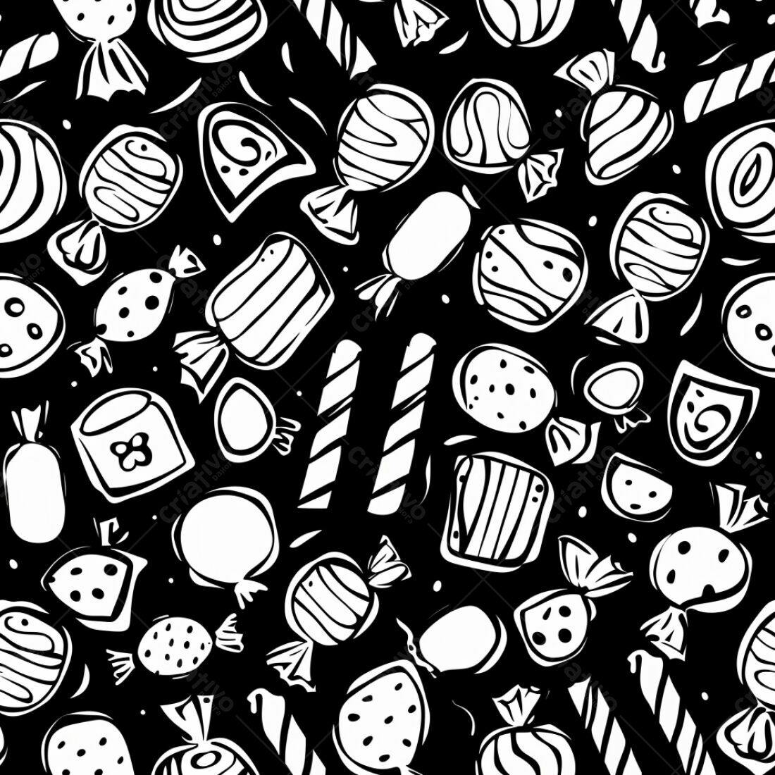 Textura Doces Preto e Branco para Fundo