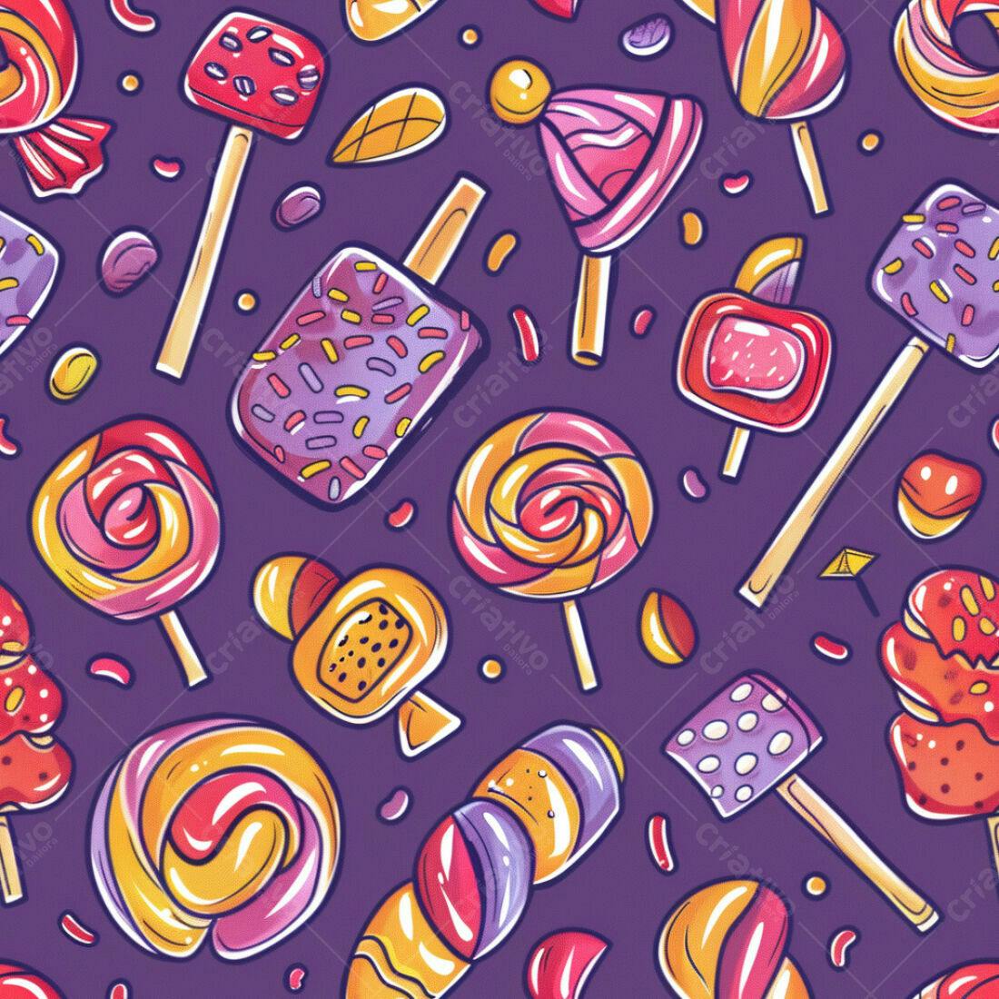 Textura Doces Coloridos para Fundo