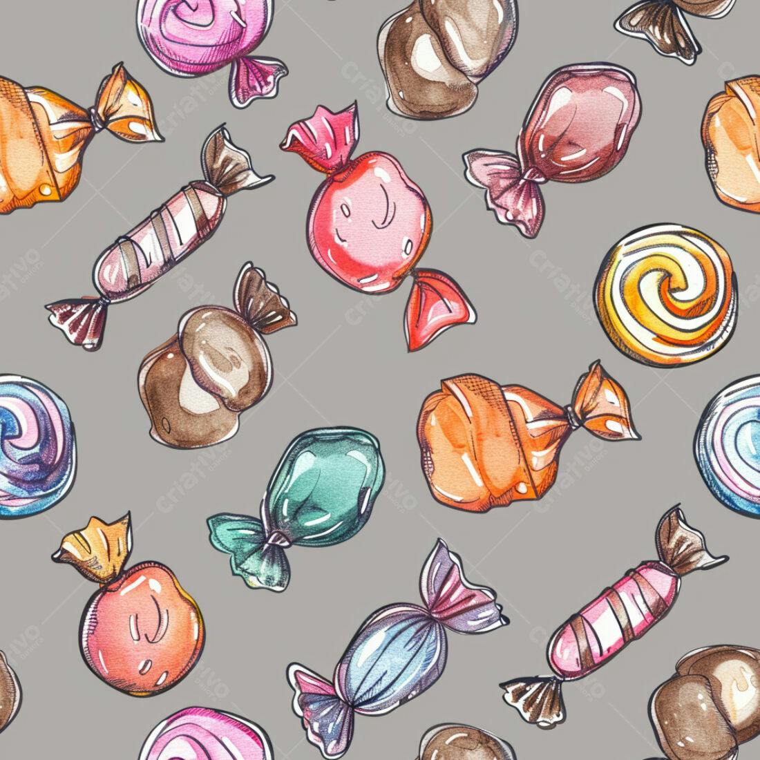 Textura Doces Coloridos para Fundo