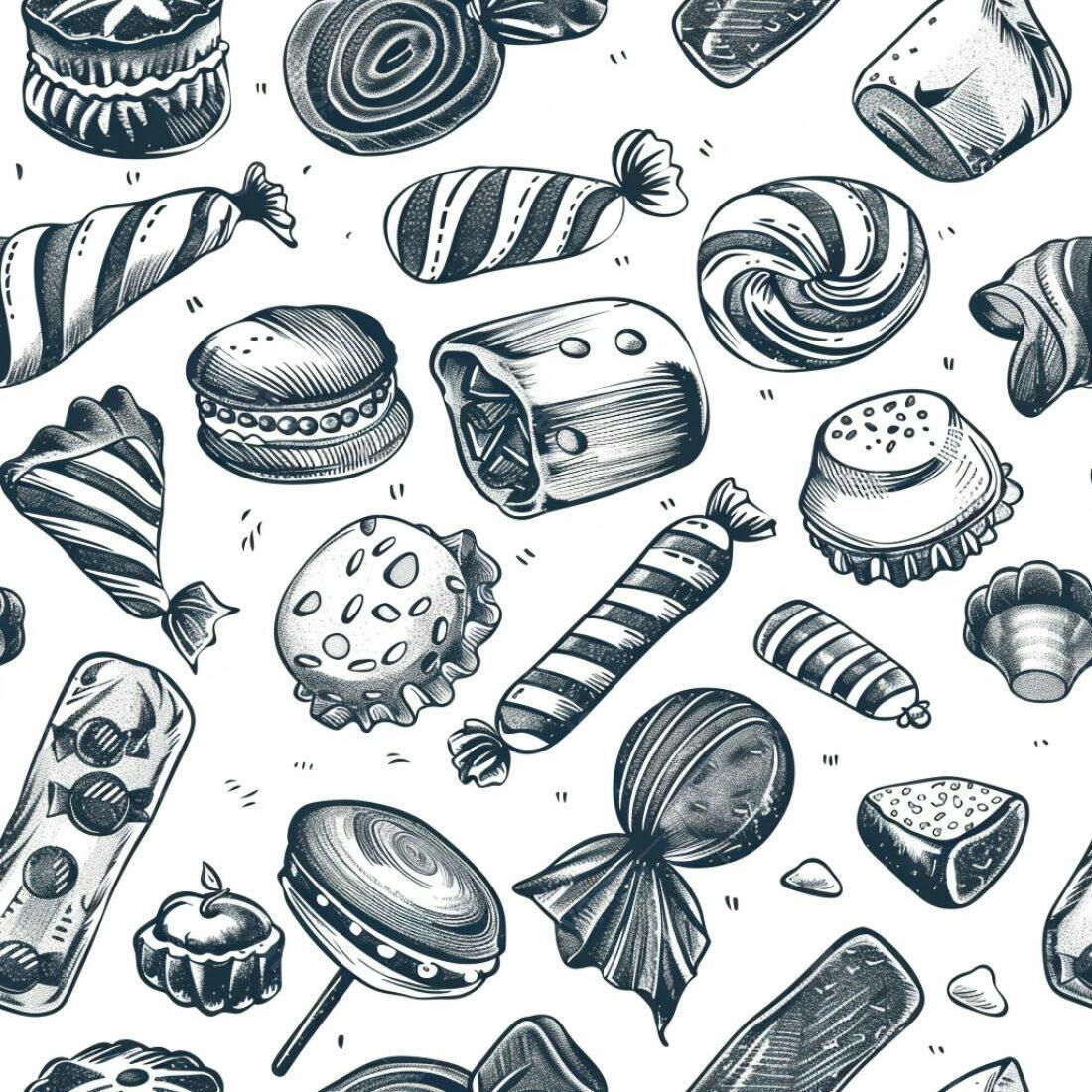 Textura Doces Desenhados para Papel de Parede