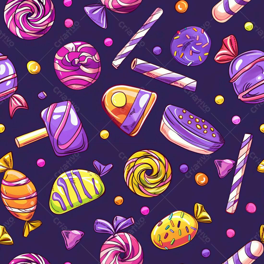 Textura Doces Coloridos para Fundo