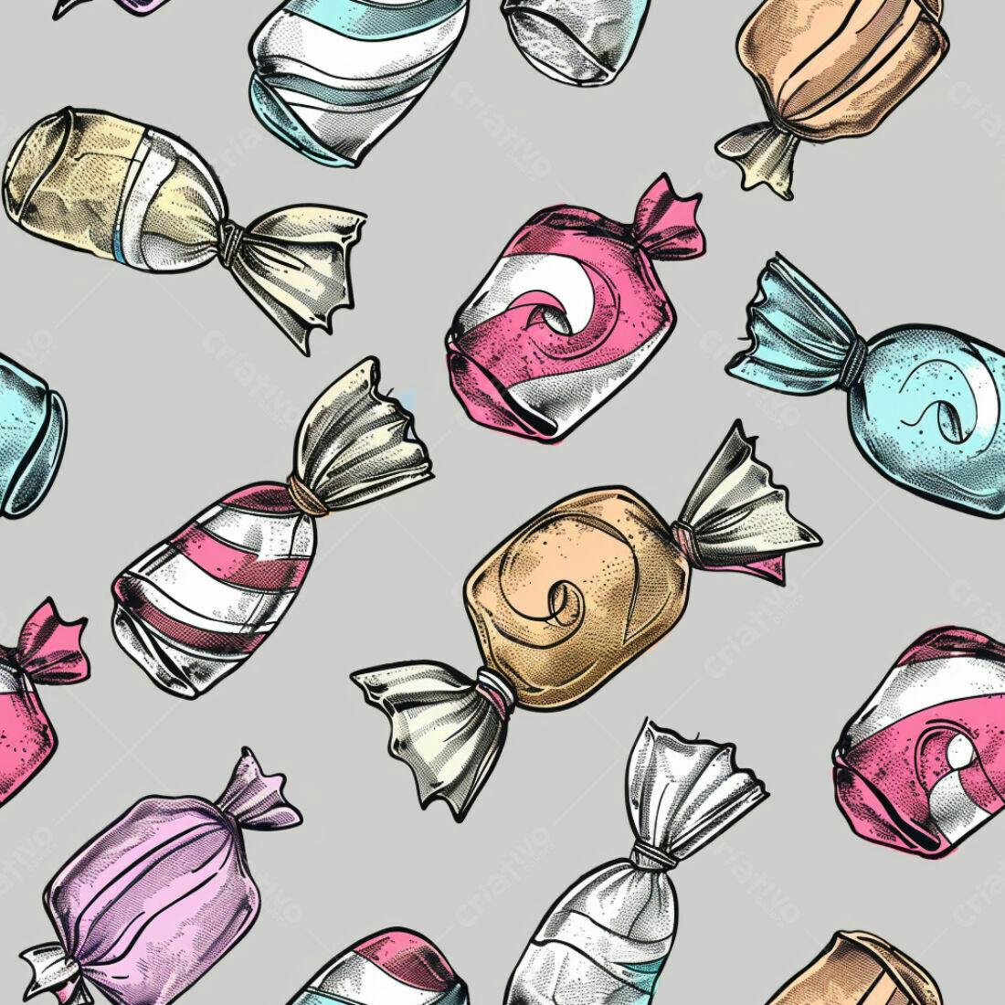 Textura Doces Coloridos para Fundo