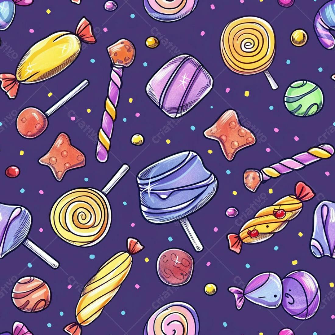 Textura Doces Coloridos para Fundo