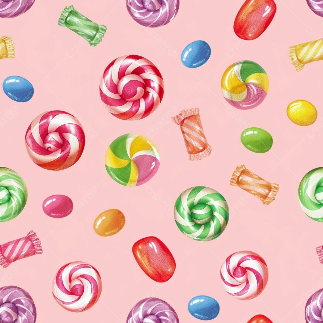 Textura Doces Coloridos para Fundo
