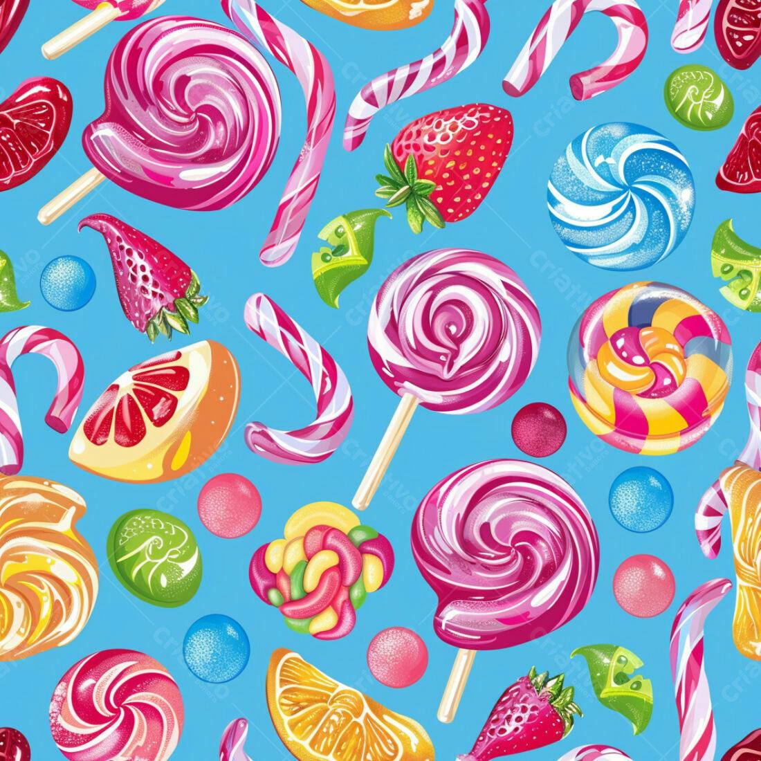 Textura Doces Coloridos para Fundo