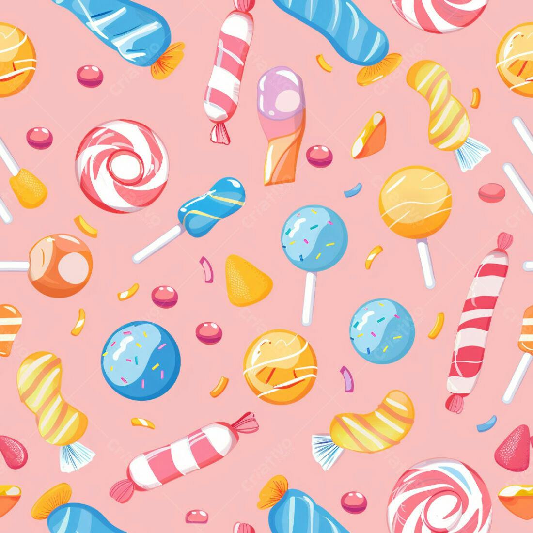 Textura Doces Coloridos para Fundo
