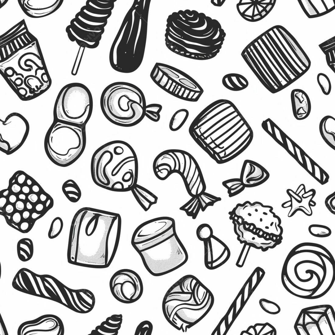 Textura Doces Desenhados para Fundo