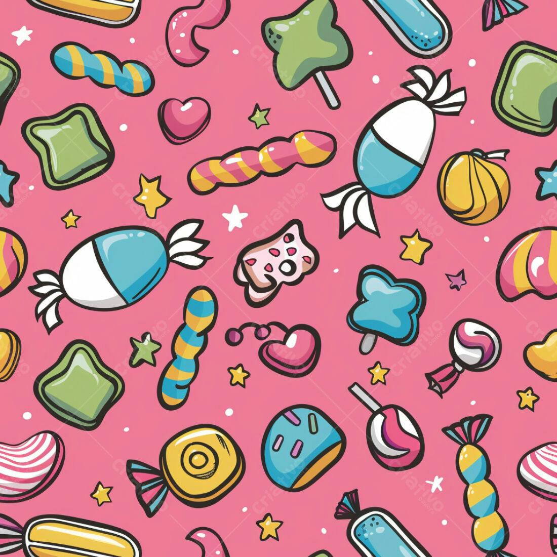 Textura Doces Coloridos para Fundo